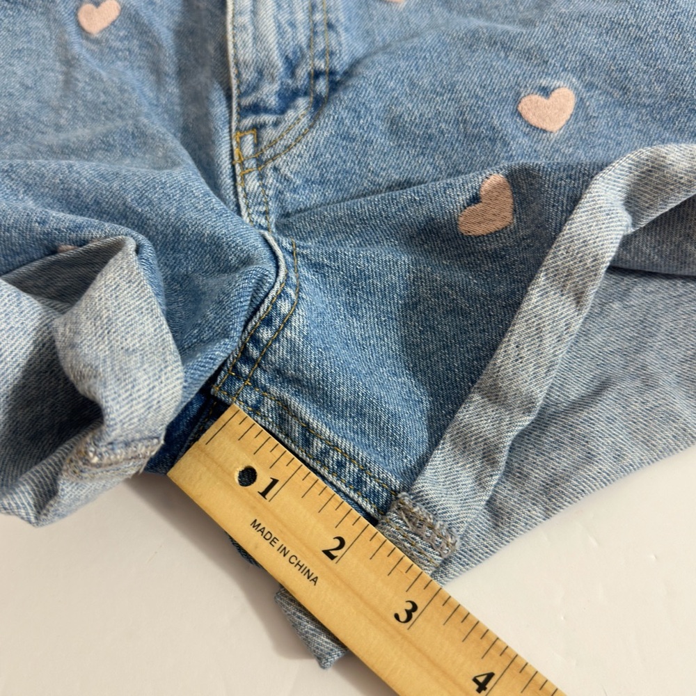 Harper Heritage Heart Patterned Denim Shorts women’s size small‎ - Picture 7 of 10